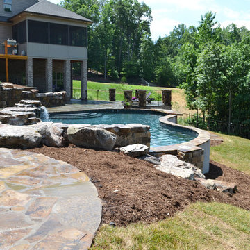 Pool and Hardscape private home