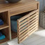 Teak Wall-Mounted Bathroom Vanity Unit, 160 cm