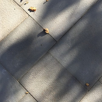 Elegant bluestone walkway on 45 rotation