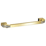 Secret Bath - Cecilia Luxury Gold towel bar with Clear Swarovski crystals, Large Towel Bar 24" - Cecilia Gold with clear Swarovski crystals Large towel bar.