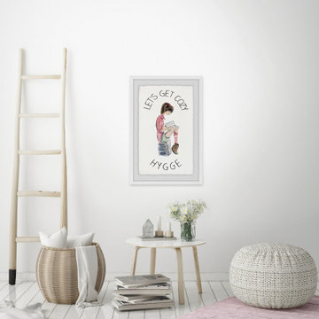 "Let's Get Cozy Hygge" Framed Painting Print