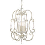 Austin Allen & Co - Austin Allen & Co 9B233A Chloe - Four Light Chandelier - Dining Room/Living Room/Bedroom/Foyer/EntrChloe Four Light Cha French White Clear C *UL Approved: YES Energy Star Qualified: n/a ADA Certified: n/a  *Number of Lights: Lamp: 4-*Wattage:60w E12 Candelabra Base bulb(s) *Bulb Included:No *Bulb Type:E12 Candelabra Base *Finish Type:French White
