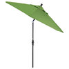 9' Stone Black Collar Tilt Crank Lift Aluminum Umbrella, Sunbrella, Spectrum Cilantro
