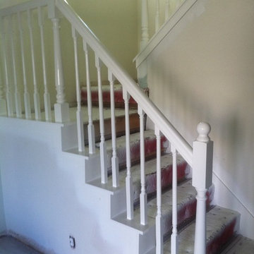 Stair Railing & Baluster Installation and Custom Painting Techniques