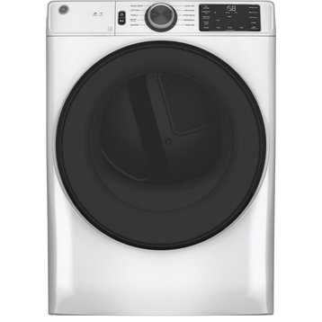 GE 28" Front Load Electric Dryer in White
