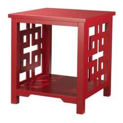Knot Red End Table - Side Tables And End Tables