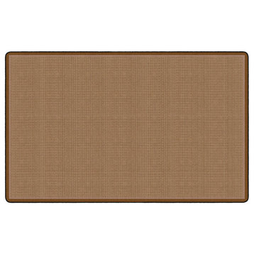 Flagship Carpets FE155-44A 7'6"x12' All Over Weave Tan Educational Rug