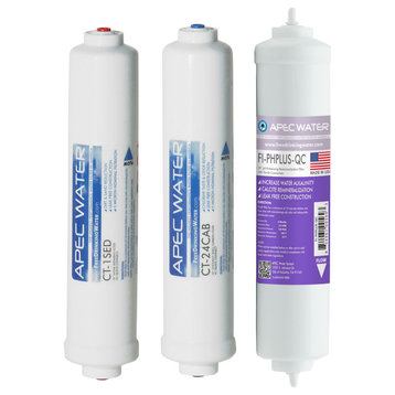APEC Pre-Filter Set for Countertop pH+ Reverse Osmosis System (Stage 1-2 and 4)