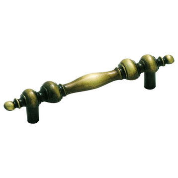 Pull, 3" CTC, Antique Brass