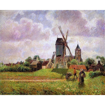 Camille Pissarro The Knocke Windmill- Belgium, 20"x25" Wall Decal