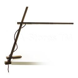Clamp Table Lamp in Walnut - Table Lamps