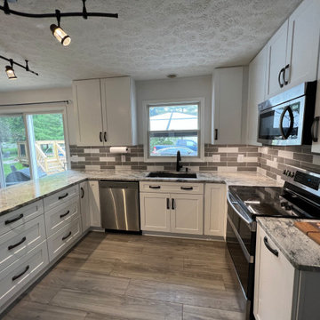 Traditional Kitchen Remodel Done in New Polar White Cabinets