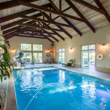 Arlington Heights, IL Indoor Swimming Pool with Interior Hot Tub