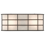 Livex Lighting - Blanchard 2-Light English Bronze ADA Sconce - The Blanchard sconce will add refined style and a hint of mystery to your d�cor. The english bronze finish and an oatmeal handcrafted hardback shade create warm illumination, while soft light brings to life the intricate fretwork pattern. This double-light sconce will add a sophisticated and glamorous look to almost any interior design style. It will work great in the hallway, in the living room over the fireplace, bathroom or bedroom.