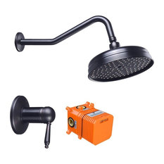 Wall Mounted Shower Head Faucet Tub Bathroom Bath Rain Style, Oil Rubbed Bronze