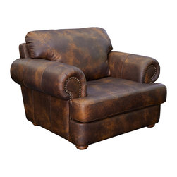 Titan Leather Chair - Armchairs And Accent Chairs