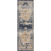 Rug Unique Loom Chateau Beige/Navy Blue Runner 2'2x6'7