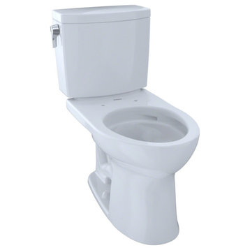 Toto Drake II 1G Elongated 1.0 GPF Toilet, Cotton White