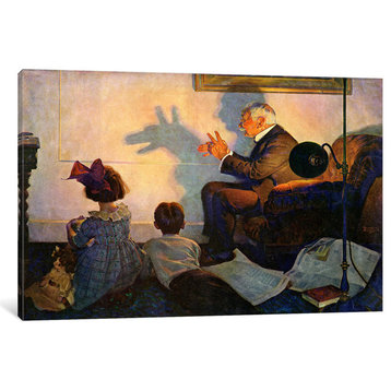 "The Children's Hour" by Norman Rockwell, Canvas Print, 26x18"