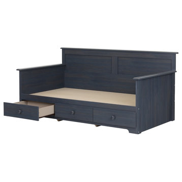 Summer Breeze Twin Daybed With Storage 39", Blueberry
