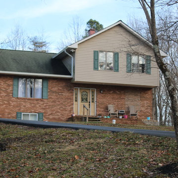 Massive garage curb appeal update on transitional house