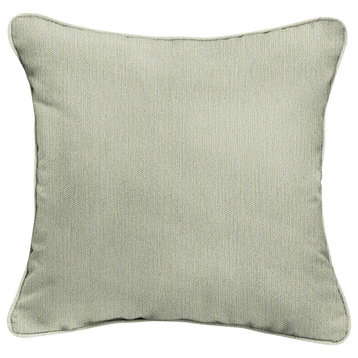 Sunbrella Outdoor Corded Pillow Single, Green, 16"Hx16"Wx6"D