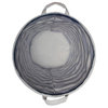 DII 13.5x20" Round Modern Cotton Stripe Laundry Hamper, Nautical Blue