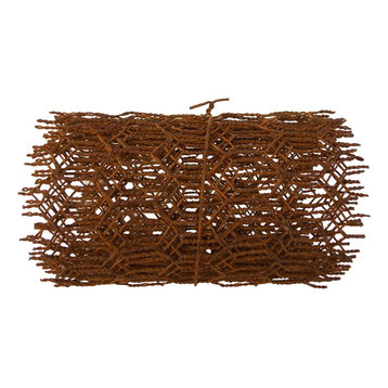 Set Of 3 Tin Chicken Wire Roll Rustic 4.25"