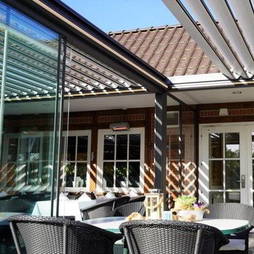 Zwei großzügige Terrassenüberdachungen im Hotel „Forellenhof“