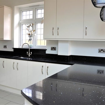 Black Mirror Quartz Worktops - Chelmford, Essex