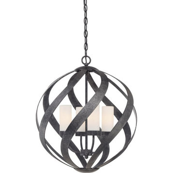 Quoizel Lighting - Blacksmith - 4 Light Pendant     -Traditional Installation