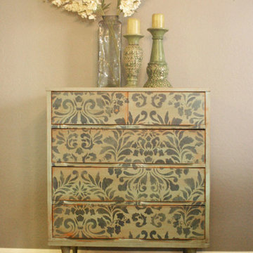 Fabric Damask Stencil Projects