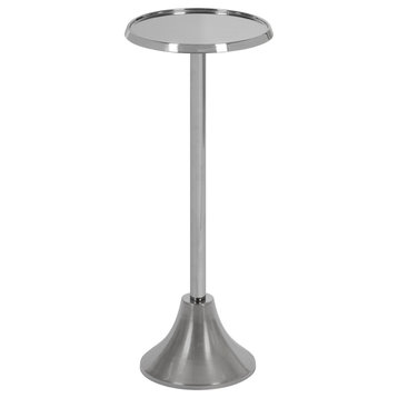 Sanzo Metal Side Table, Silver 9x9x23