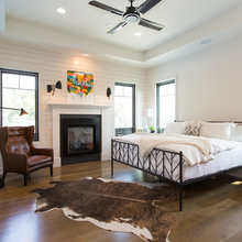 guest room with fire