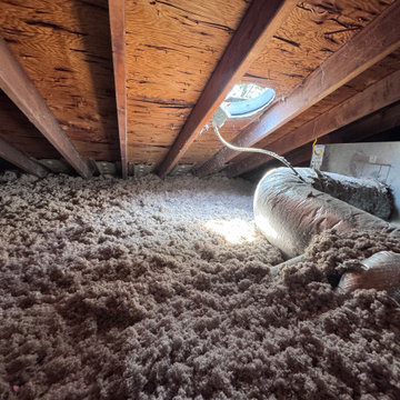 Baffle and Cellulose Insulation Install In Attic