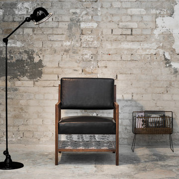 M1 - Sessel Leder Nussbaum