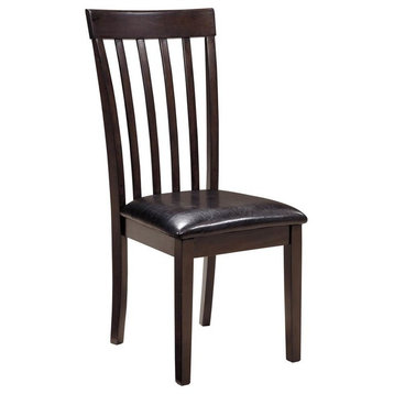 Hammis Upholstered Side Chairs, Set of 2, Dark Brown