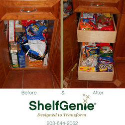 ShelfGenie Glide-Out Before & Afters - Kitchen Drawer Organizers