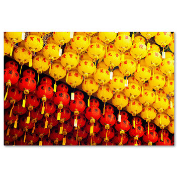 "Paper Lanterns 5" by Robert Harding Picture Library, Canvas Art, 30"x47"