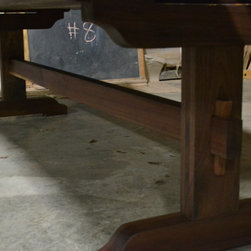 Live Edge Curly Walnut Dining Table - Dining Tables