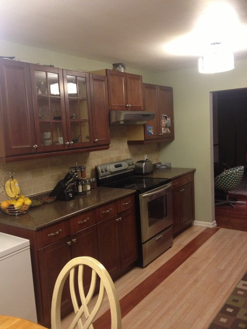 Changing knobs in kitchen to pulls. Should smaller get shorte