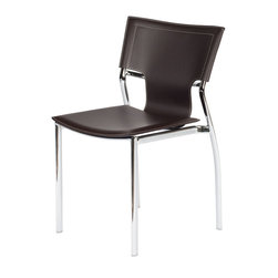 Vera Chrome Dining Chair | Wenge (Set of 4) - Dining Chairs