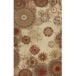 Furnishmyplace - Floral Abstract Light Area Rug, 8'2"x10' - Area rugs should be spot cleaned with a solution of mild detergent and water or cleaned professionally. Regular vacuuming helps rugs remain attractive and serviceable. Contemporary floral rug, Anti-skid backing for non slip