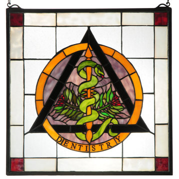 18W X 18H Dentistry Stained Glass Window