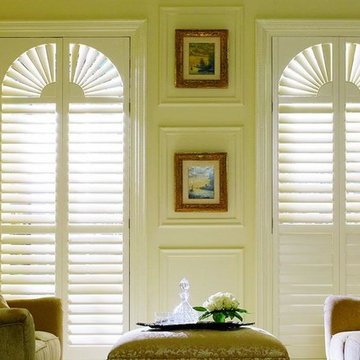 PLANTATION SHUTTERS - CUSTOM FANTOP WINDOW SHUTTERS - FAUX SHUTTERS - Graber Bli