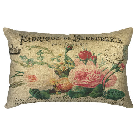 Flowers Linen Pillow