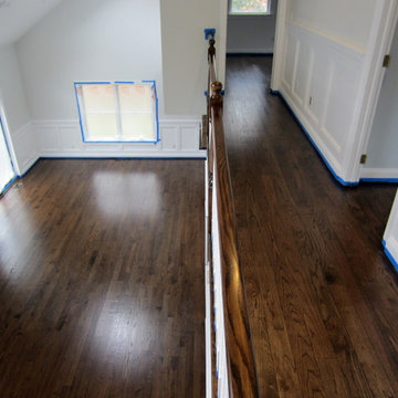 EAST HAMPTON: RED OAK REFINISHED WITH JACOBEAN STAIN & SEMI-GLOSS OIL POLY