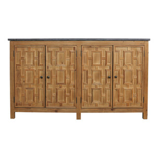 63" Reclaimed Pine Double Bath Vanity - Transitional - Bathroom ...