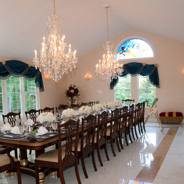 Indoor Pool to Dining Room Makeover