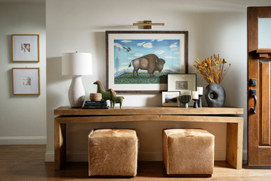 Entryway - transitional entryway idea in Denver